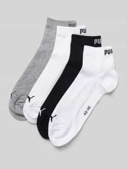 Puma Sneakersokken met labeldetails in een set van 4 paar