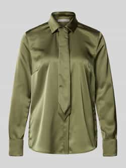 Christian Berg Woman Selection Regular fit strikblouse van satijn met platte kraag