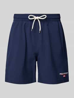 Polo Sport Relaxed fit zwembroek met labelstitching model 'TRAVLER'