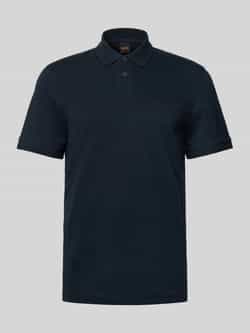 Boss Orange Regular fit poloshirt met labelstitching model 'Interlock'