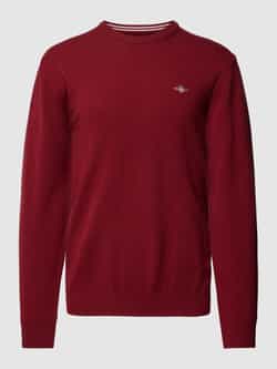 Gant Gebreide pullover met labelstitching