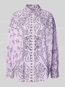 Essentiel Antwerp Oversized overhemdblouse met all-over motief model 'HISTENDE'