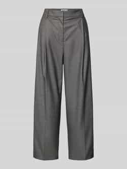 JAKE*S STUDIO WOMAN Regular fit bandplooibroek met riemlussen