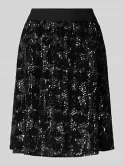 Kaffe Knielange rok met elastische band model 'grit'