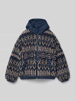 Tommy Hilfiger Teens Regular fit jack van teddybont met afneembare capuchon