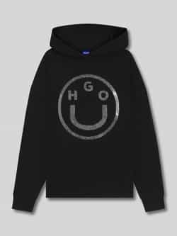 Hugo Blue Relaxed fit hoodie van puur katoen model 'DOLASA_B_2'