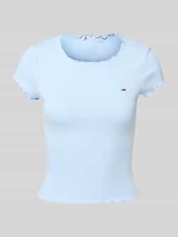 Tommy Jeans Slim fit T-shirt van een mix van katoen en elastaan