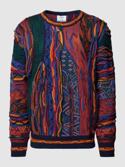 carlo colucci Gebreide pullover met all-over motief