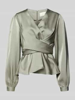 NEO NOIR Blouse met lange mouwen en V-hals