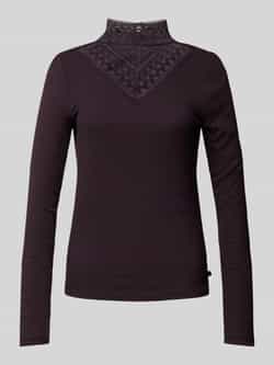 Q S designed by Shirt met lange mouwen met inzet bovenaan