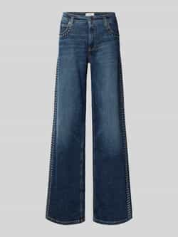 CAMBIO Jeans met wijde pijpen en studs model 'AIMEE'