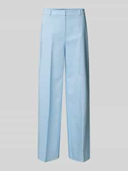 Comma straight regular waist pantalon lichtblauw