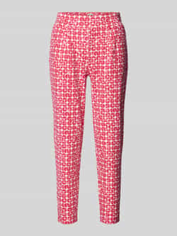 Ichi Tapered fit stoffen broek met all-over print model 'Kate'