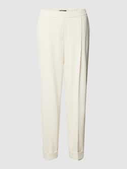 Jake*s Collection Stoffen broek met vaste omslag aan de pijpen