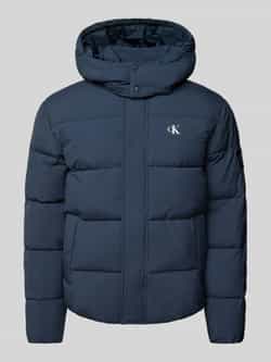 Calvin Klein Blauwe Hoodie met Afneembare Capuchon Blue Heren