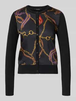 Lauren Ralph Lauren Gebreid jack met knoopsluiting model 'OFRYAH'