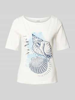 S.Oliver BLACK LABEL T-shirt met motief- en statementprint