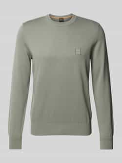 Boss Orange Gebreide pullover met labelprint model 'Kanovano'