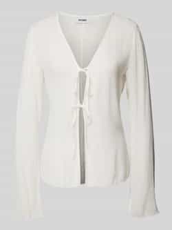 Weekday Regular fit blouse van viscosemix met V-hals