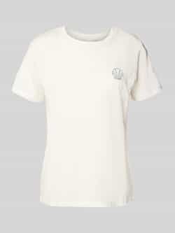 Ichi T-shirt met motiefstitching model 'CAMINO'