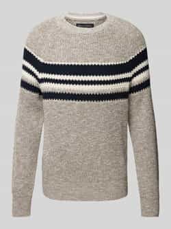 Marc O'Polo Regular fit gebreide pullover van gestructureerd garen van mouliné en katoen