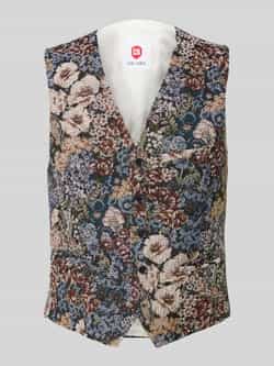 CG Club of Gents Gilet met paspelzak op de borst model 'Plum'