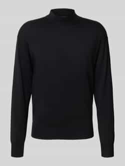 SCOTCH & SODA Heren Truien & Vesten Dropped Shoulder Mock Neck Pullover Zwart