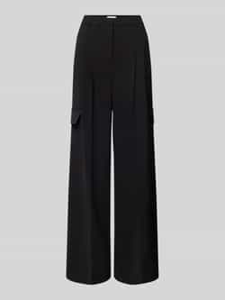 SEDUCTIVE Wide leg stoffen broek met bandplooien model 'Frankie'