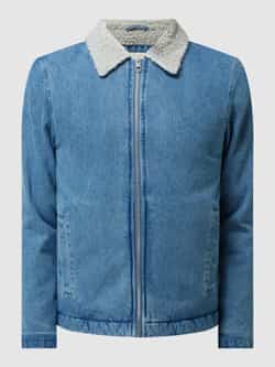 Revolution Jeansjack met voering van teddybont