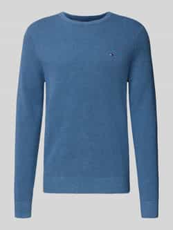 Tommy Hilfiger Trui met ronde hals ESSENTIAL STRUCTURE CREW NECK met structuur en label