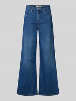 Marc O'Polo High rise jeans van katoenmix met uitlopende pijpen