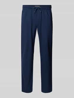 Blend Regular fit linnen broek met tunnelkoord model 'BAY'