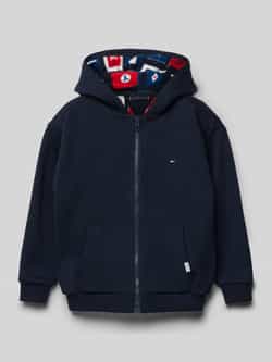Tommy Hilfiger Teens Sweatjack met logostitching model 'FLAGS'