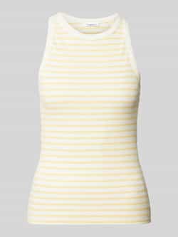 Knowledge Cotton Apparel Gebreide top met streepmotief
