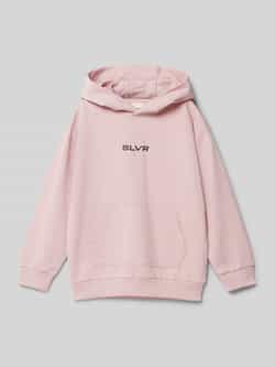 S.Oliver RED LABEL Oversized sweatshirt met kangoeroezak en print aan de voorzijde