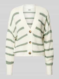 Only Regular fit gebreid jack met streepmotief model 'CAROLNICE'