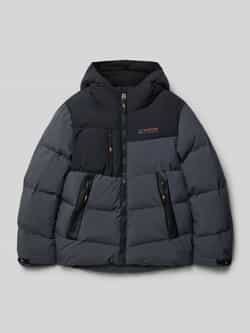 Killtec Regular fit gewatteerd jack in donslook