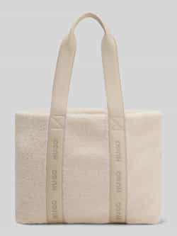 HUGO Shopper met labelriempjes
