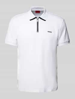 HUGO Straight fit poloshirt met contraststrepen model 'Dalomino'