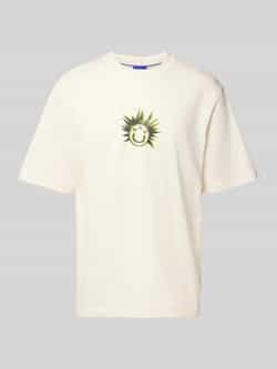 Hugo Blue Regular fit T-shirt van puur katoen