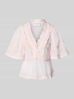 NEO NOIR Regular fit blouse met gehaakt kant model 'Evienne'