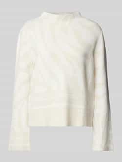 Monari Gebreide pullover met labelprint