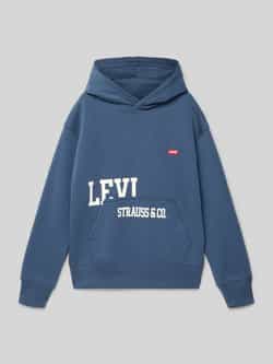 Levi s Kids Hoodie met labelstitching en kangoeroezak