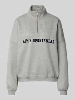 AIMN Sweatshirt met labelprint model 'Varsity'