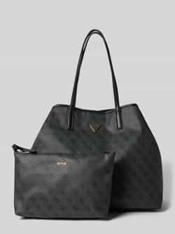 Guess Handtas met labelapplicatie model 'ECO VICTTORIA'
