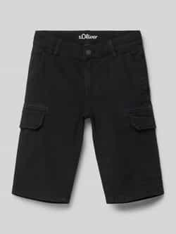 S.Oliver casual short zwart Korte broek Jongens Stretchkatoen Effen 146