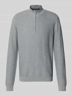 OLYMP Level Five Slim fit gebreide pullover met opstaande kraag