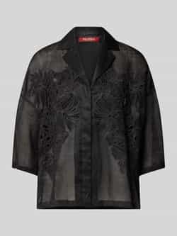 Max Mara Studio Regular fit overhemdblouse met broderie anglaise model 'LEGNO'