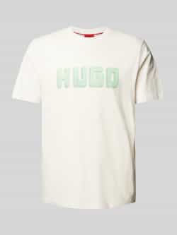 HUGO T-shirt met labelprint model 'Daqerio'