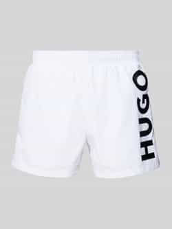 HUGO Relaxed fit zwembroek met labelprint model 'ABAS'